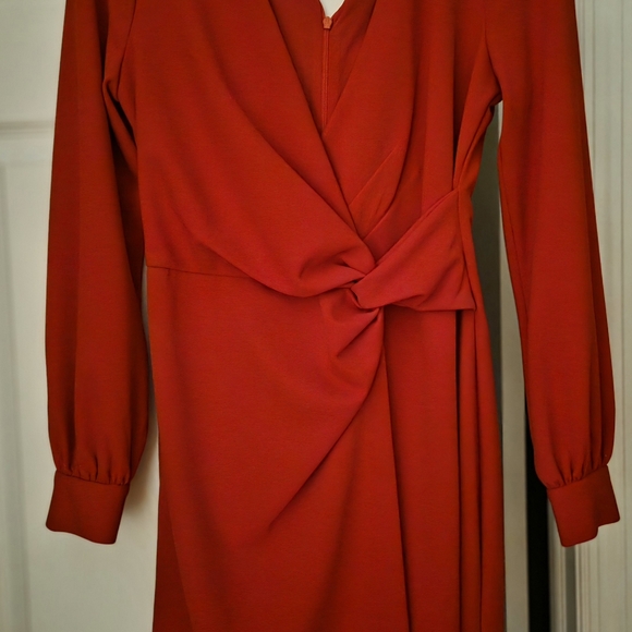 Dkny Dresses & Skirts - DKNY Elegant Red Long Sleeve Dress